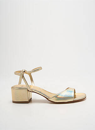 Sandales/nu pieds matière lisse talon de 4 à 6cm or NIMAL femme