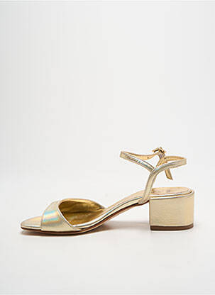 Sandales/nu pieds matière lisse talon de 4 à 6cm or NIMAL femme