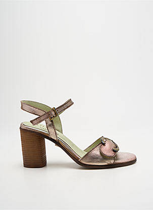 Sandales/nu pieds tissage satiné talon de 7 à 9cm rose LITTLE ...LA SUITE femme