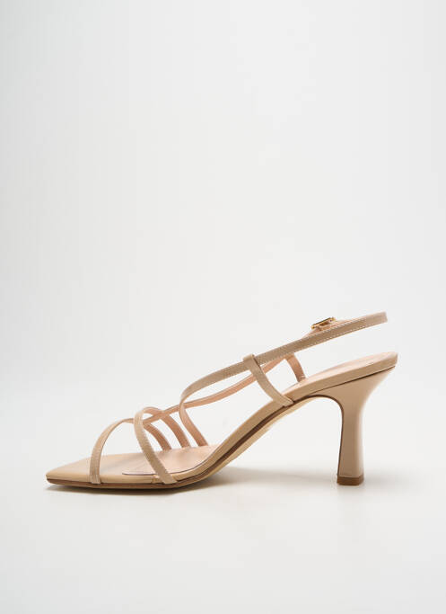 Sandales/nu pieds talon aiguille talon de 7 à 9cm beige JULIE DEE femme