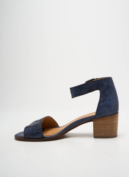 Sandales/nu pieds tissage satiné talon de 4 à 6cm bleu LITTLE ...LA SUITE femme
