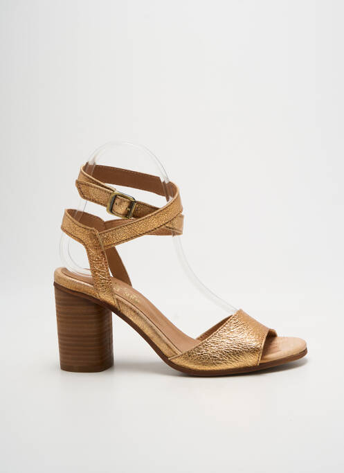 Sandales/nu pieds tissage satiné talon de 7 à 9cm or LITTLE ...LA SUITE femme