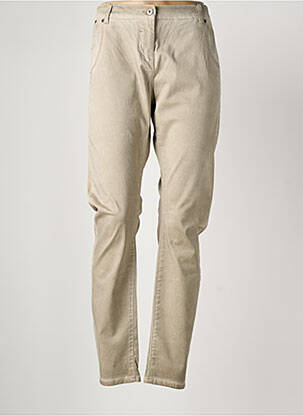 Pantalon slim tissage popeline taille normale beige SANDWICH femme