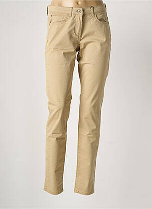 Jeans coupe slim stretch taille normale beige fonce SANDWICH femme