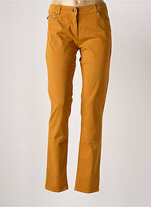 Jeans coupe slim stretch taille normale orange VOODOO femme