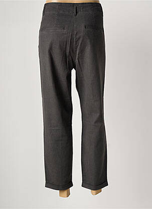 Pantalon chino tissage popeline taille haute gris SANDWICH femme