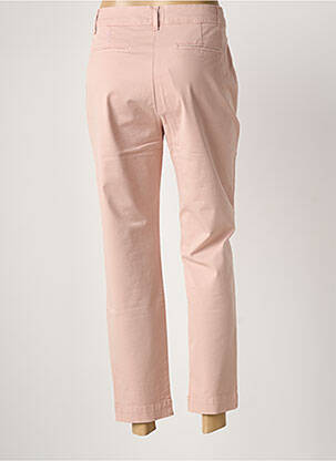 Pantalon chino tissage popeline taille normale rose LA FEE MARABOUTEE femme