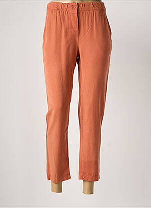 Pantalon 7/8 tissage popeline taille normale orange LA FEE MARABOUTEE femme