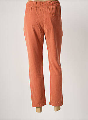 Pantalon 7/8 tissage popeline taille normale orange LA FEE MARABOUTEE femme