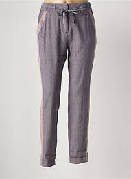 Pantalon chino fermeture zippée sous rabat boutonné taille normale violet SANDWICH femme
