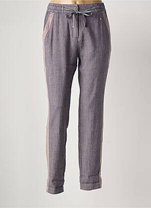 Pantalon chino fermeture zippée sous rabat boutonné taille normale violet SANDWICH femme