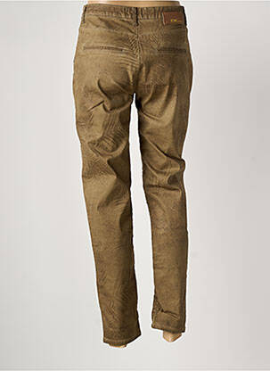 Pantalon chino tissage popeline taille normale marron EVA KAYAN femme