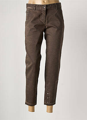 Pantalon 7/8 stretch taille normale marron SANDWICH femme