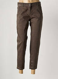 Pantalon 7/8 stretch taille normale marron SANDWICH femme