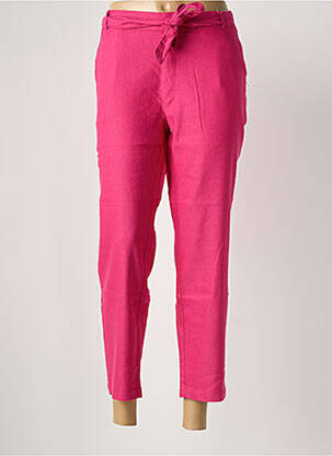 Pantalon 7/8 stretch taille normale rose PARA MI femme