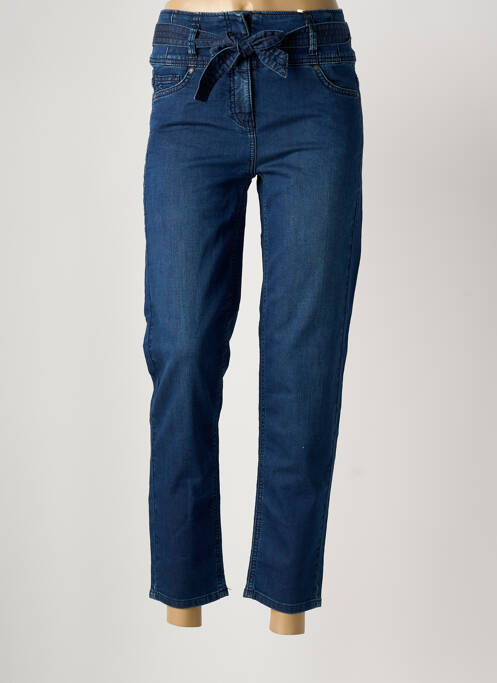 Jeans coupe slim tissage brut taille haute bleu SANDWICH femme