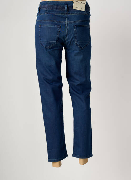 Jeans coupe slim tissage brut taille haute bleu SANDWICH femme
