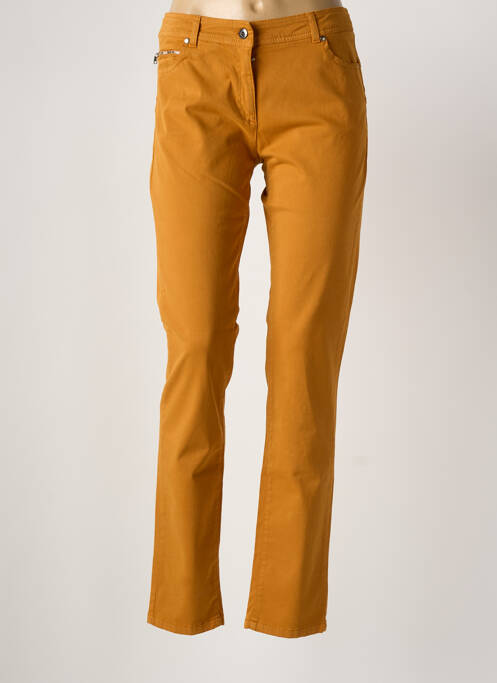 Jeans coupe slim stretch taille normale orange VOODOO femme