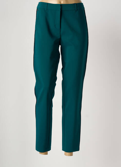 Pantalon chino broderie galons latéraux taille normale vert SANDWICH femme