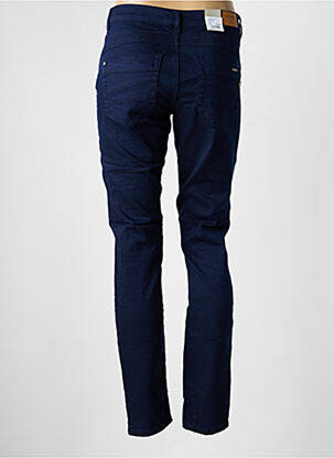 Pantalon slim tissage popeline taille normale bleu CREAM femme