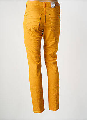 Pantalon slim tissage popeline taille normale orange CREAM femme