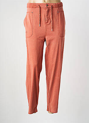 Pantalon chino tissage popeline taille normale orange EVA KAYAN femme