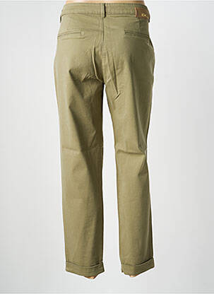 Pantalon chino tissage popeline taille normale vert EVA KAYAN femme