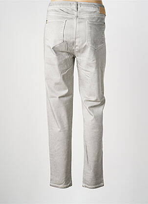 Pantalon slim tissage popeline taille normale gris EVA KAYAN femme