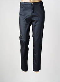 Pantalon slim tissage popeline taille normale bleu EVA KAYAN femme