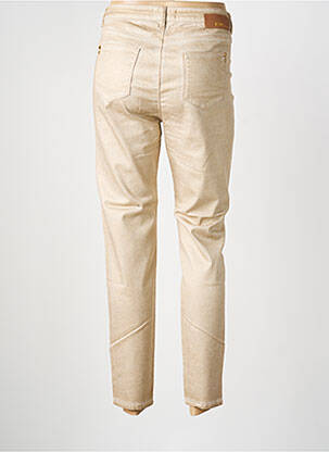 Pantalon slim tissage popeline taille normale or EVA KAYAN femme