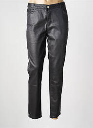 Pantalon slim tissage enduit taille normale gris EVA KAYAN femme