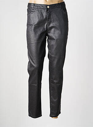 Pantalon slim tissage enduit taille normale gris EVA KAYAN femme