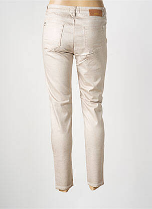 Pantalon slim tissage popeline taille normale argent EVA KAYAN femme