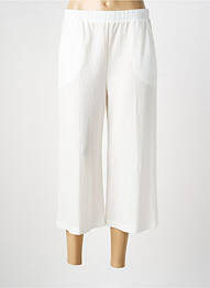 Pantacourt stretch taille normale blanc NINATI femme