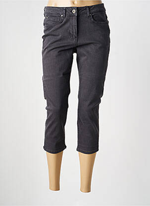 Pantacourt stretch taille normale gris SANDWICH femme