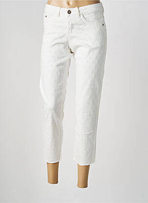 Jeans coupe slim stretch taille haute beige CREAM femme