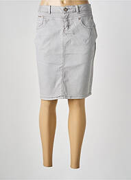 Jupe mi-longue stretch gris CREAM femme