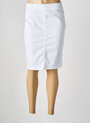 Jupe mi-longue stretch blanc CONCEPT K femme
