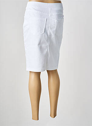 Jupe mi-longue stretch blanc CONCEPT K femme