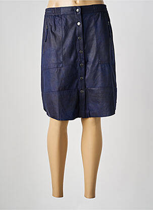 Jupe mi-longue stretch bleu SANDWICH femme