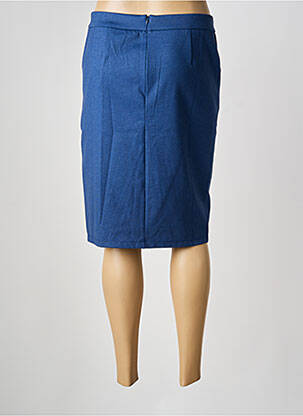 Jupe mi-longue stretch bleu SANDWICH femme