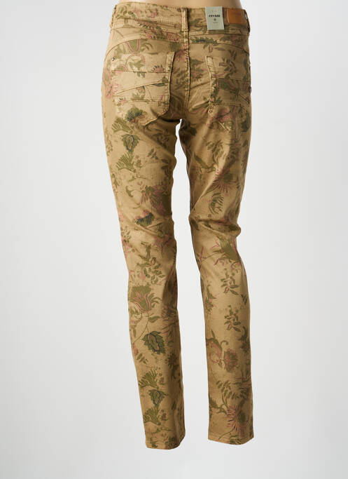 Pantalon slim tissage popeline taille normale marron CREAM femme