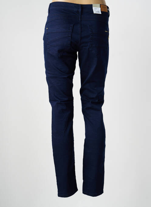Pantalon slim tissage popeline taille normale bleu CREAM femme