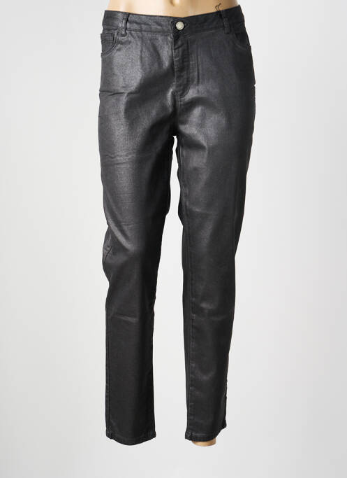 Pantalon slim tissage enduit taille normale gris EVA KAYAN femme