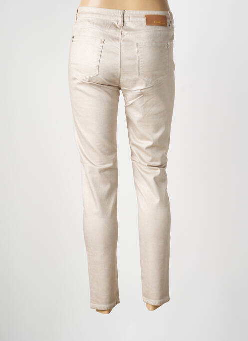 Pantalon slim tissage popeline taille normale argent EVA KAYAN femme