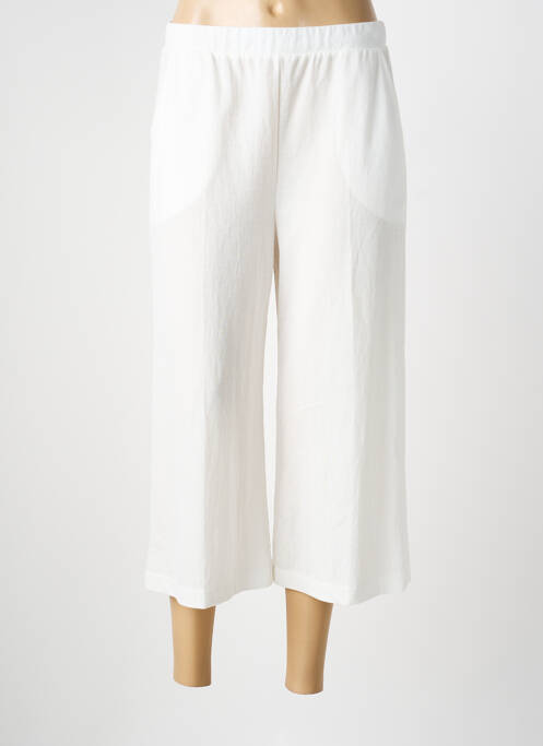 Pantacourt stretch taille normale blanc NINATI femme
