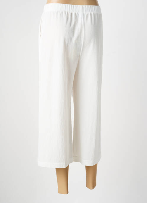 Pantacourt stretch taille normale blanc NINATI femme