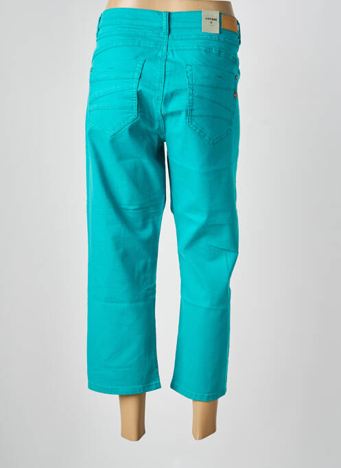 Pantacourt stretch taille normale vert CREAM femme