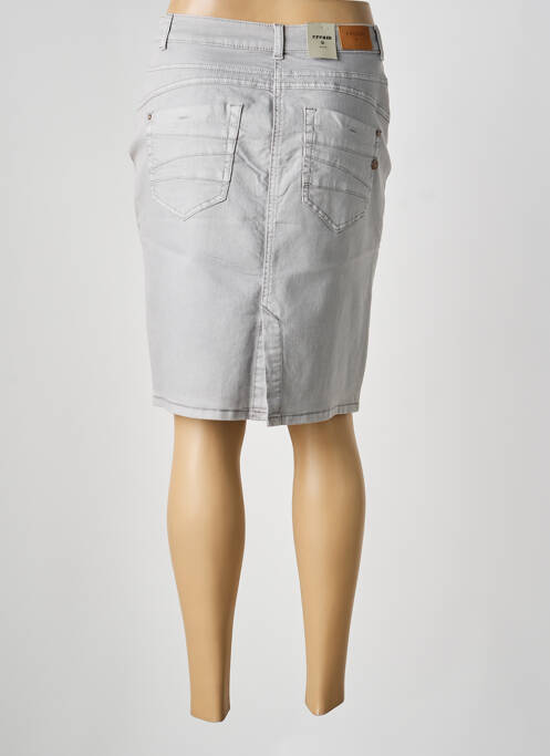 Jupe mi-longue coupe droite gris CREAM femme