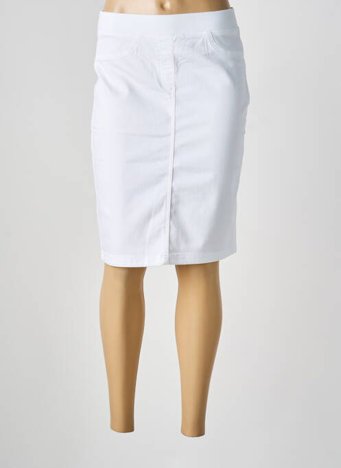 Jupe mi-longue coupe droite blanc CONCEPT K femme